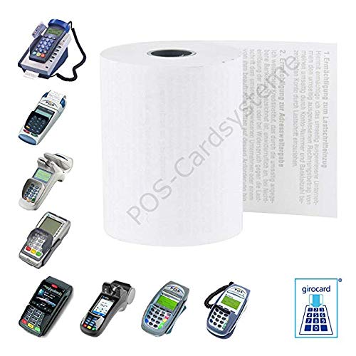 50 EC-Cash Thermorollen 57mm x 18m x 12mm für EC-Gerät Ingenico ICT 220, IWL 250, Verifone VX, CCV m