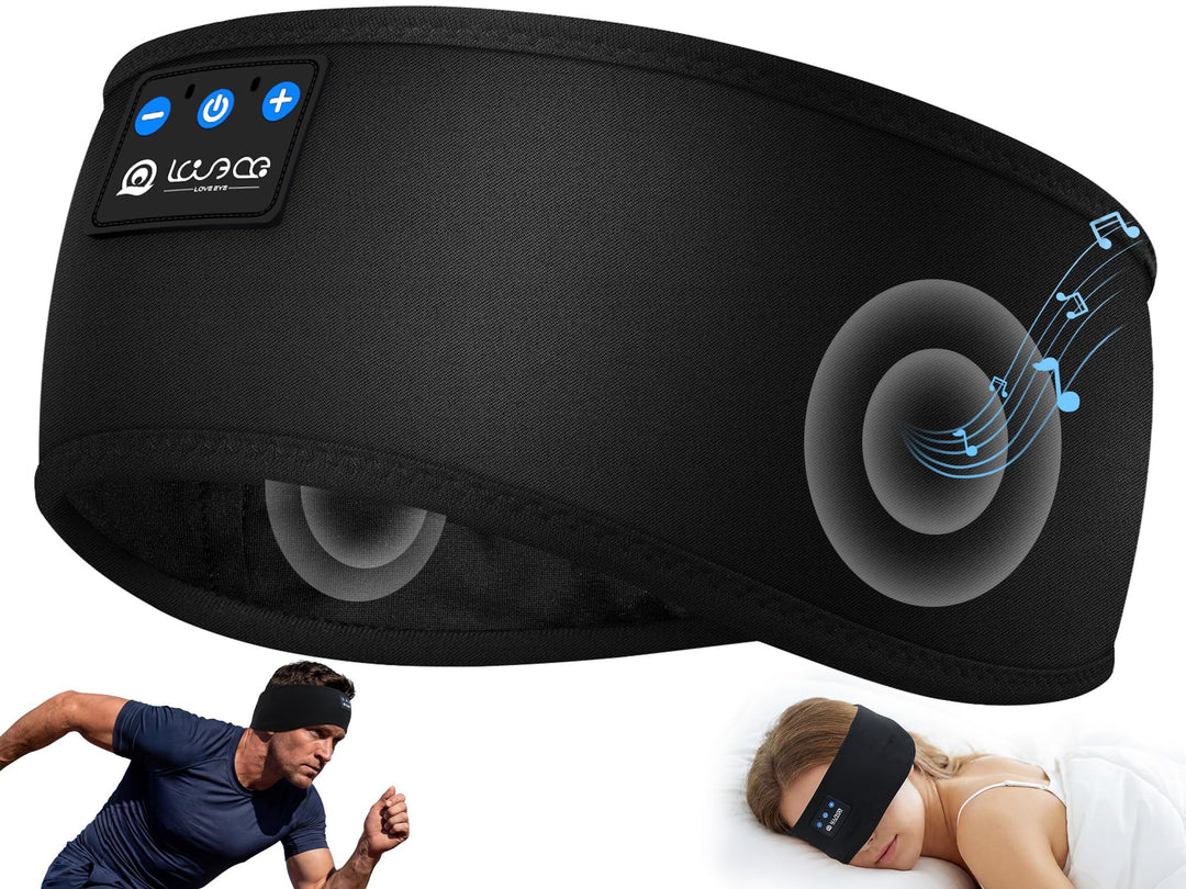 Schlafkopfhörer Bluetooth, Kopfhörer Schlafen, Schlaf Stirnband Kopfhörer Headband Schlafmaske, Spor