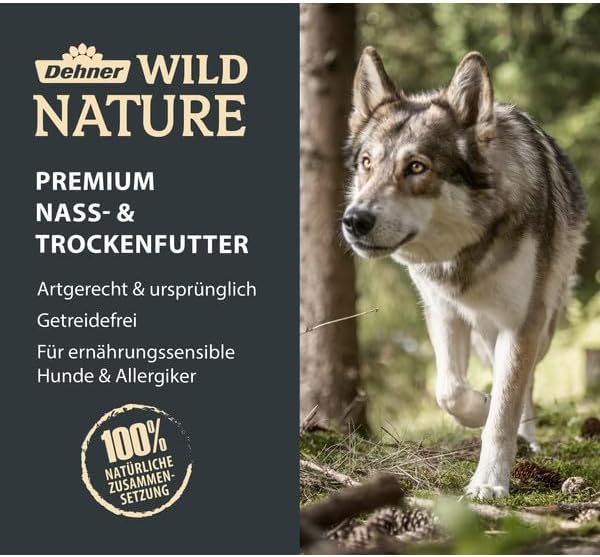 Dehner Wild Nature Hundefutter Gebirgssee, Trockenfutter getreidefrei / zuckerfrei, für ausgewachsen