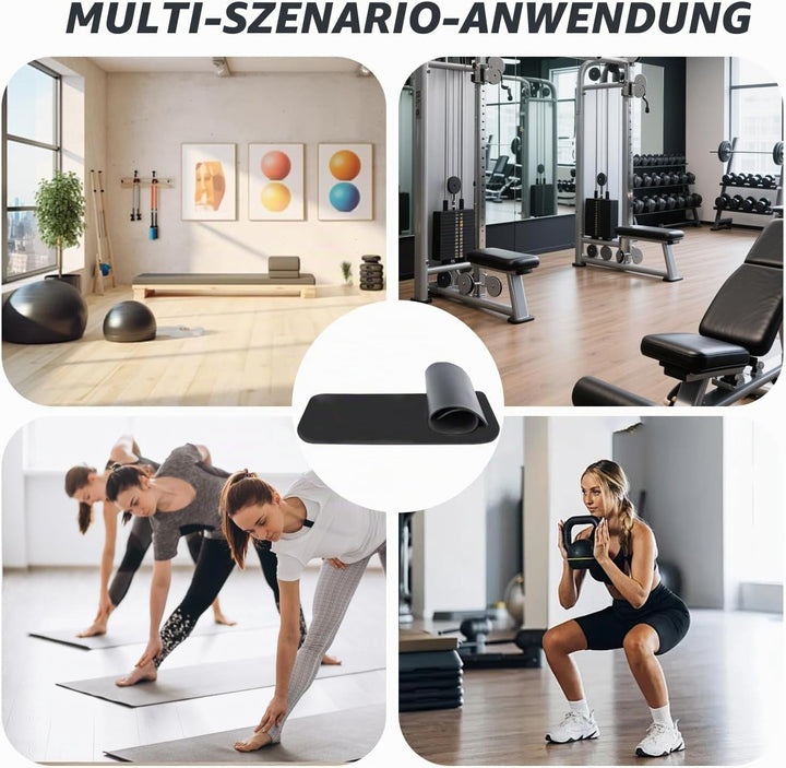 Bodenschutzmatte Fitnessgerät, 2 Stück Unterlegmatte für Fitnessgeräte 6mm Dicke Rutschfeste Bodensc