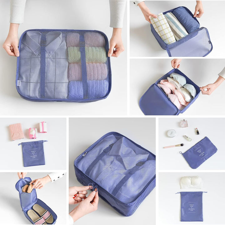 BillyBath Koffer Organizer set, Packing Cubes Kleidertaschen Schuhbeutel Reiseorganizer Packwürfel K