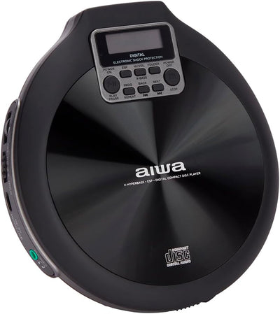 AIWA PCD-810BK CD-Player in Grau und Schwarz Single, Single