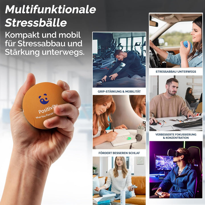 MindPanda Geist & Körper Gel-Stressball für Erwachsene – Handtherapie Anti Stress Bälle Quetschbälle