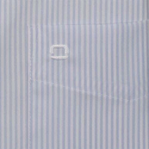 OLYMP Luxor modern fit Hemd Langarm Zündholzstreifen hellblau 38 Blau Weiss, 38 Blau Weiss