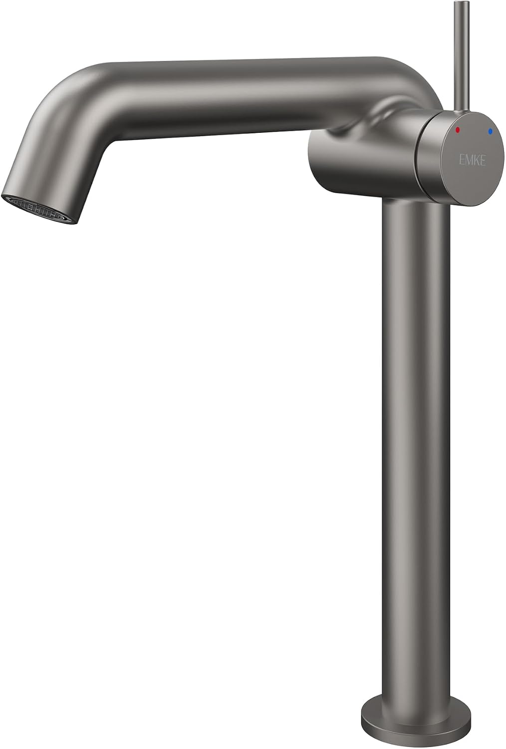 EMKE Wasserhahn Bad Anthrazit Matt, 332 x 220 x 76 mm, Messing, Keramikkartusche, Badarmatur, Wasser