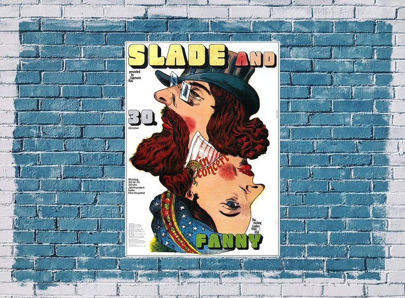 Slade and Funny - Slayed, Frankfurt 1972 » Konzertplakat/Premium Poster | Live Konzert Veranstaltung