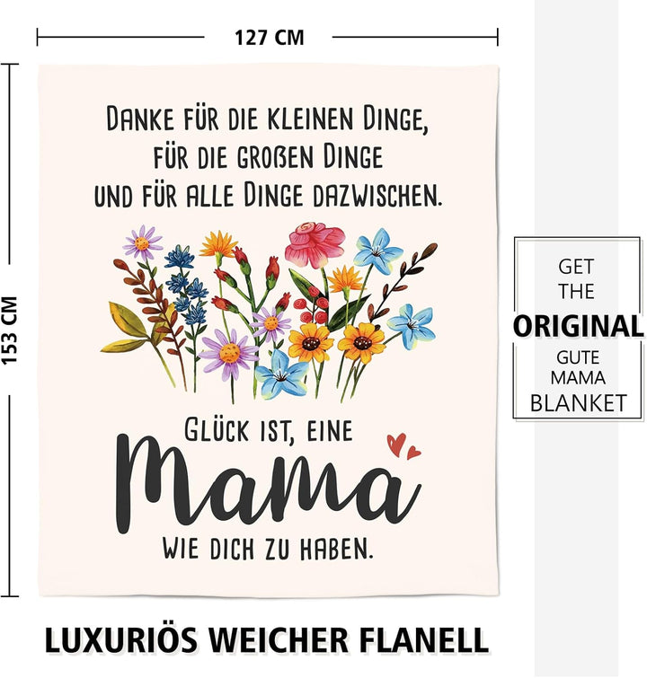 Muttertagsgeschenk für Mama, Dankeschön Geschenk zum Muttertag, Danke für Alles Kuscheldecke, Geburt