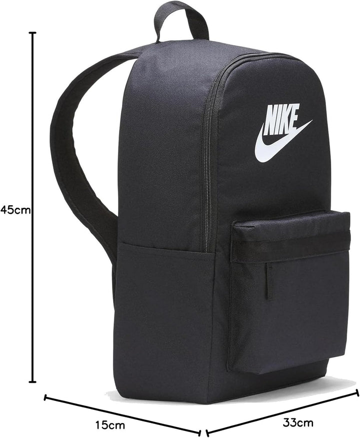 Nike Heritage Rucksack (25 l), DC4244 Black/Black/White Einheitsgrösse, Black/Black/White Einheitsgr
