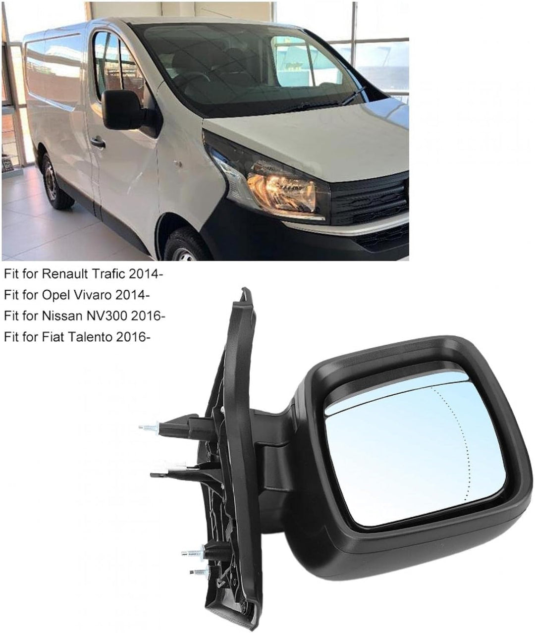 Elektrischer Reflektorspiegel, Rückspiegel, Rückspiegel Spiegel rechts Schwarz 963660940R 4422988 44