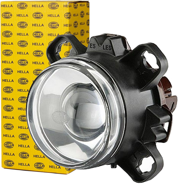 HELLA - Halogen/DE/FF-Hauptscheinwerfer - 90mm Performance - 12V - rund - Einbau - gehärtete Streusc