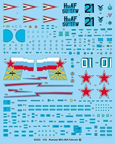 Trumpeter 003223 1/32 MIG 29A Fulcrum, verschieden