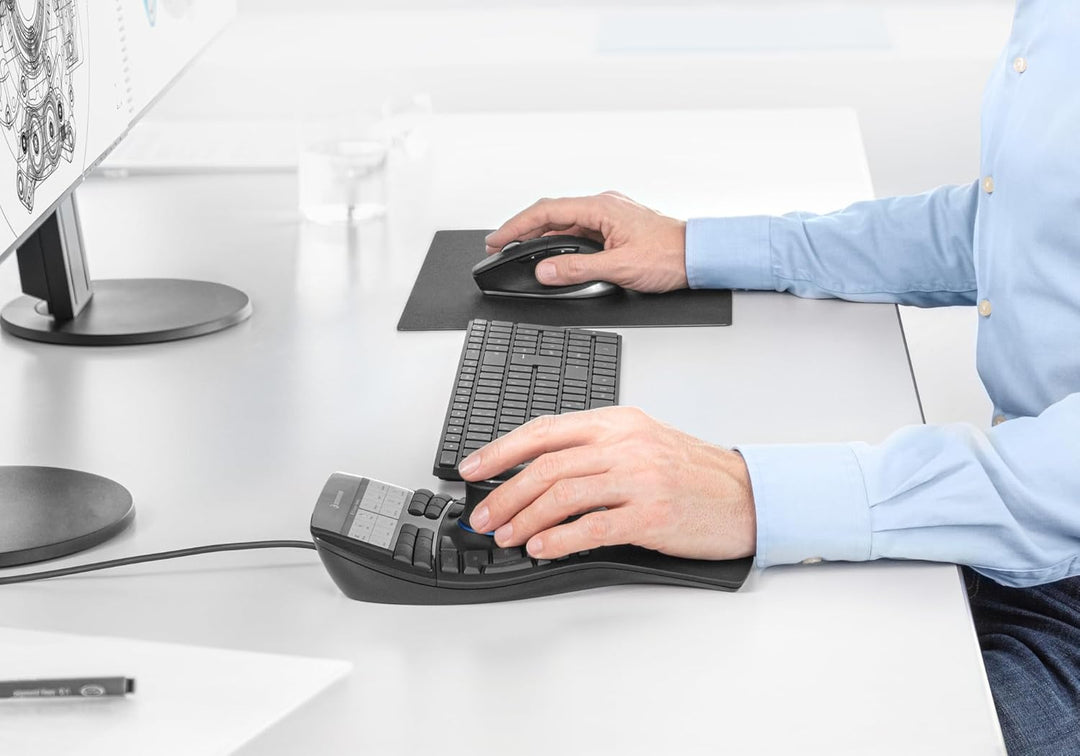 3Dconnexion SpaceMouse Enterprise Kit 2 (Professionelle CAD-Lösung, 3D-Maus und CadMouse im Set, sch