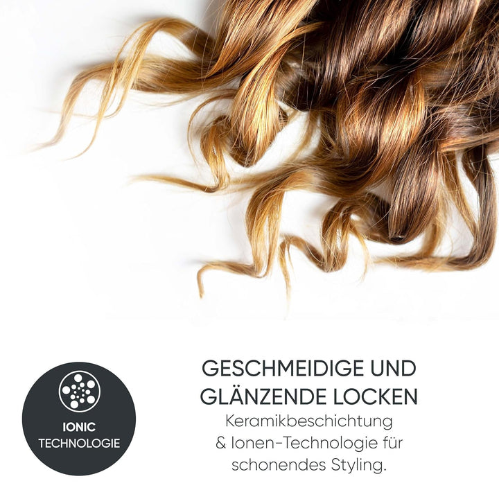Severin Lockenstab, 25mm, Keramikbeschichtung, drei Temperaturstufen (160°C, 190°C, 210°C), feines b