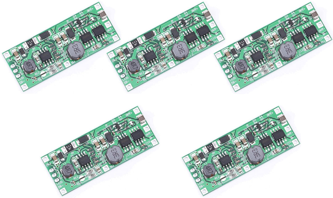 TECNOIOT 5 Stück DC 5V-12V bis 12V USV Unterbrechungsfreie Stromversorgung 18650 Batterieschutzplati