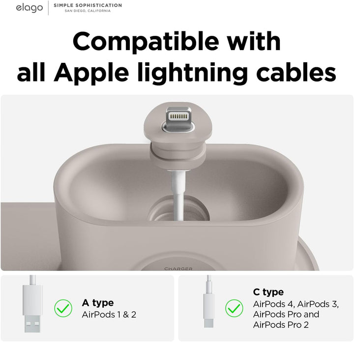 elago MS2 Ladestation Kompatibel mit MagSafe Ladegerät, Kompatibel mit iPhone 16/15/14/13/12, Kompat