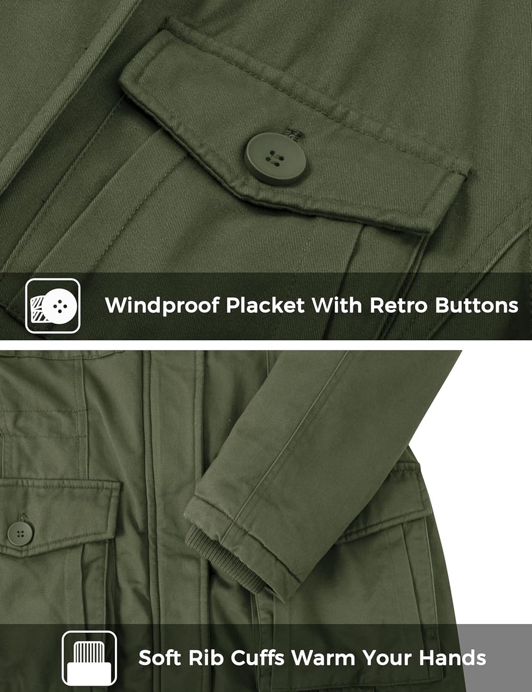 Wantdo Damen Klassische Baumwoll Jacke Warmer Fleece Mantel Winter Outdoor Parka Jacke Mittellanger