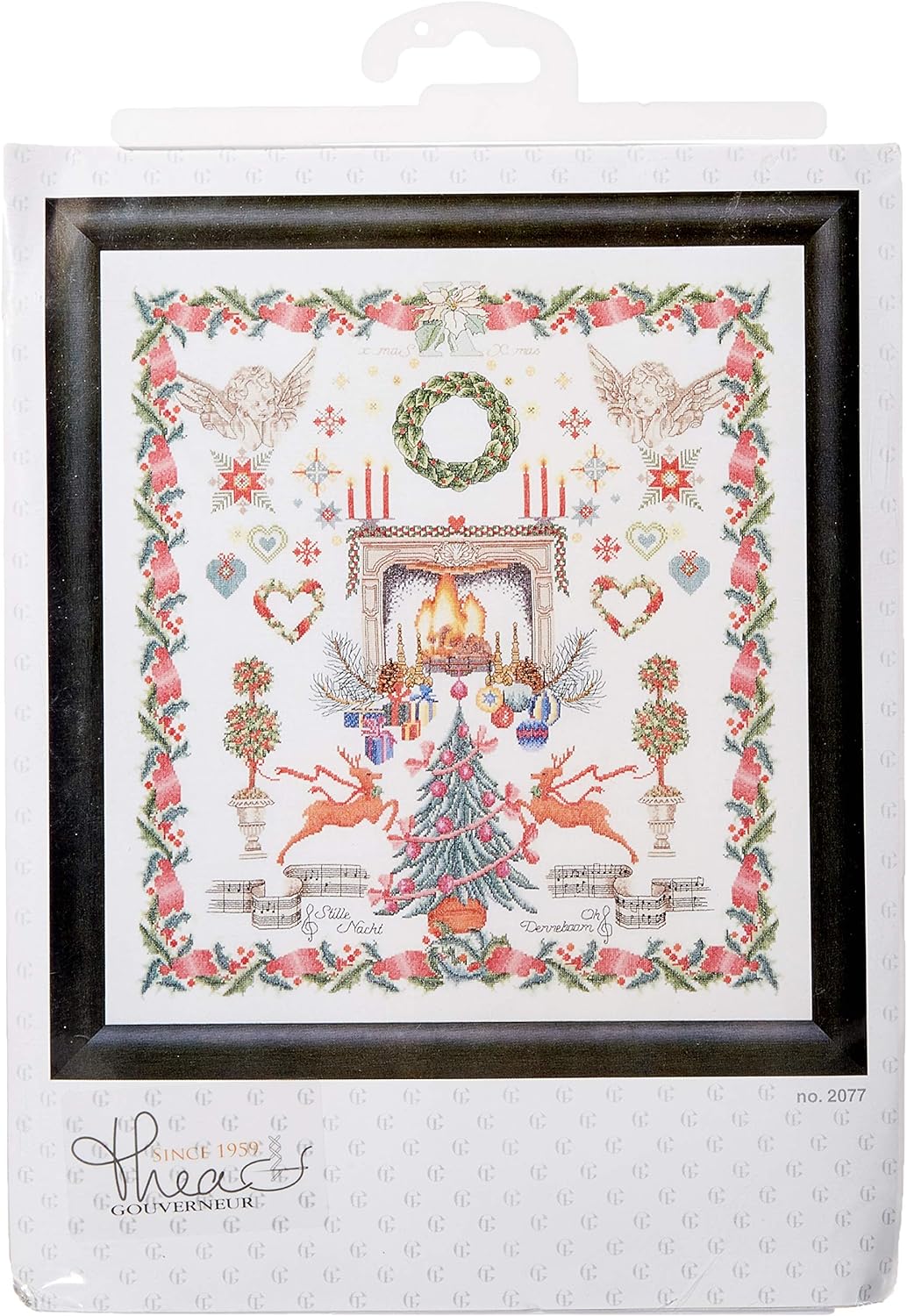 Thea Gouverneur 2077 Kreuzstich-Set, Mehrfarbig, 60x66cm