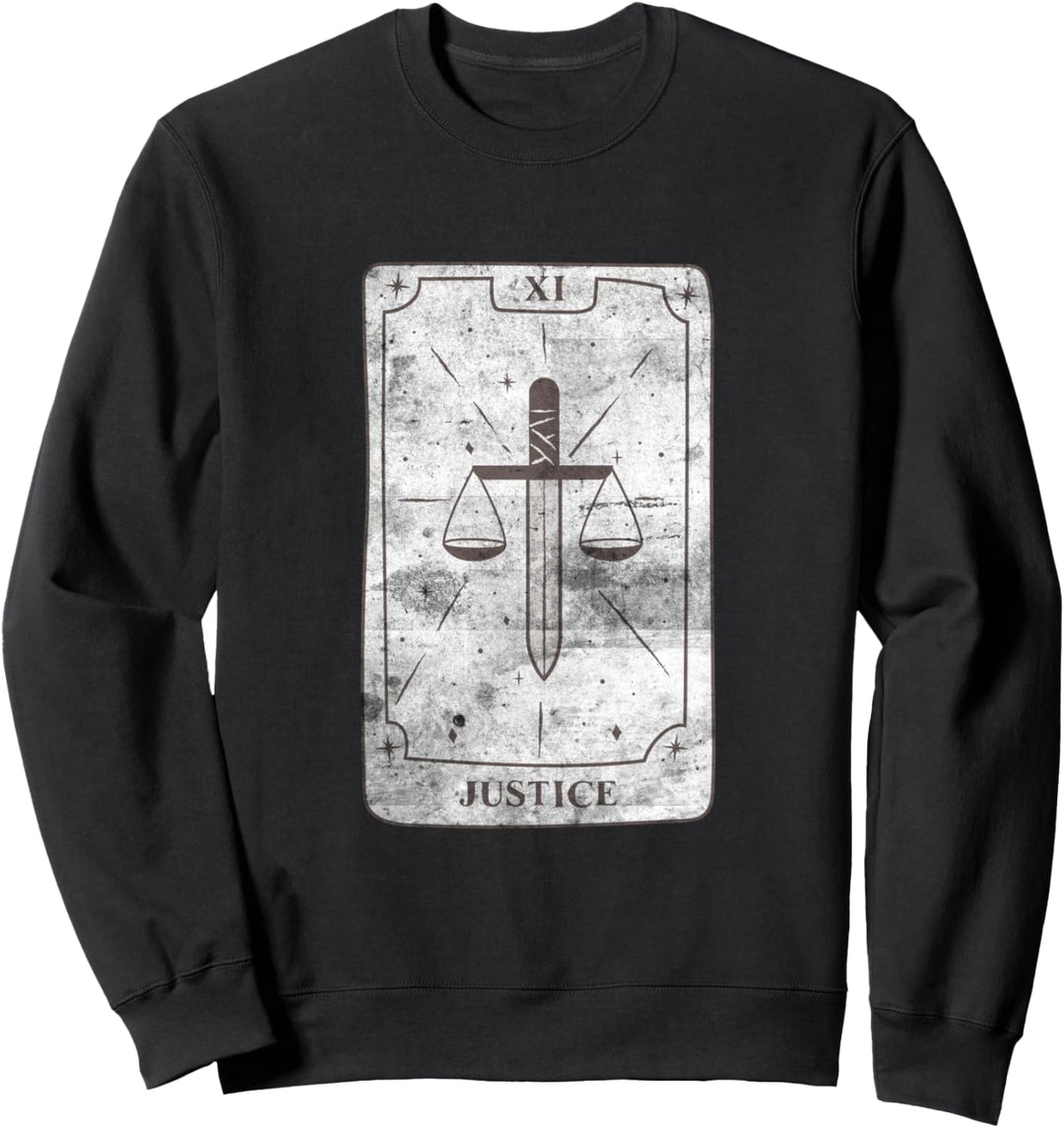 Witchy Goth Tarot-Karte The Justice Graphic Kawaii Design Sweatshirt