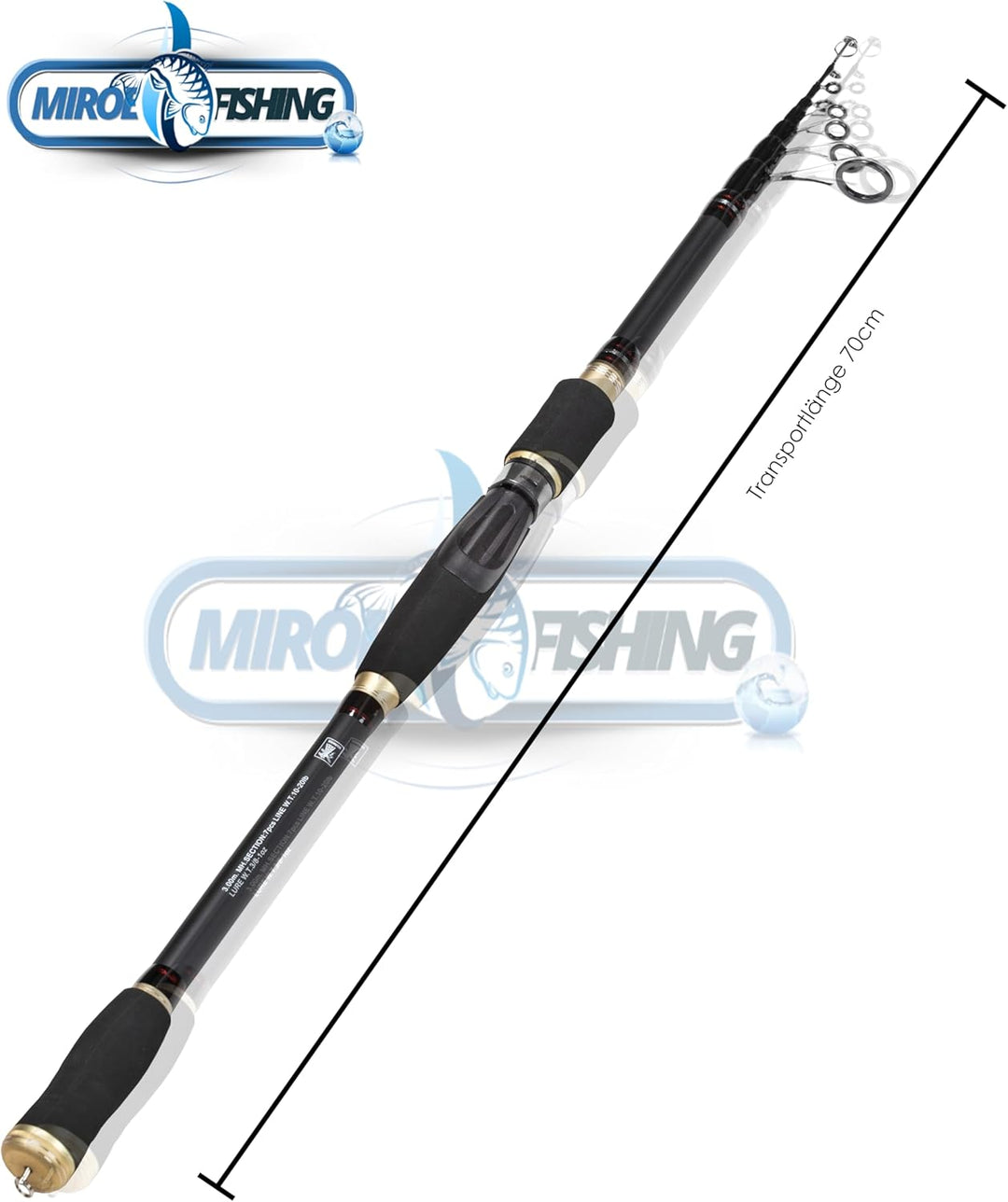 MiRoeFishing Vega Forellenfänger Tremarella Forellenangel/Rute zum schleppen und stationären Forelle