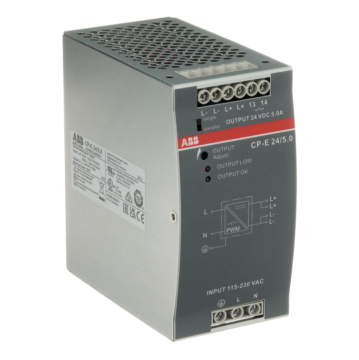 ABB CP-E Switch-Mode DIN-Schienen Netzteil 120W, 90 → 132 V ac, 180 → 264 V ac, 210 → 375V dc,