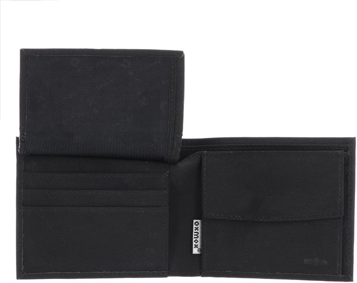 Oxmox Geldbörse New Cryptan RFID Protect Querscheinbörse Crab Print Cyan Black, Crab Print Cyan Blac