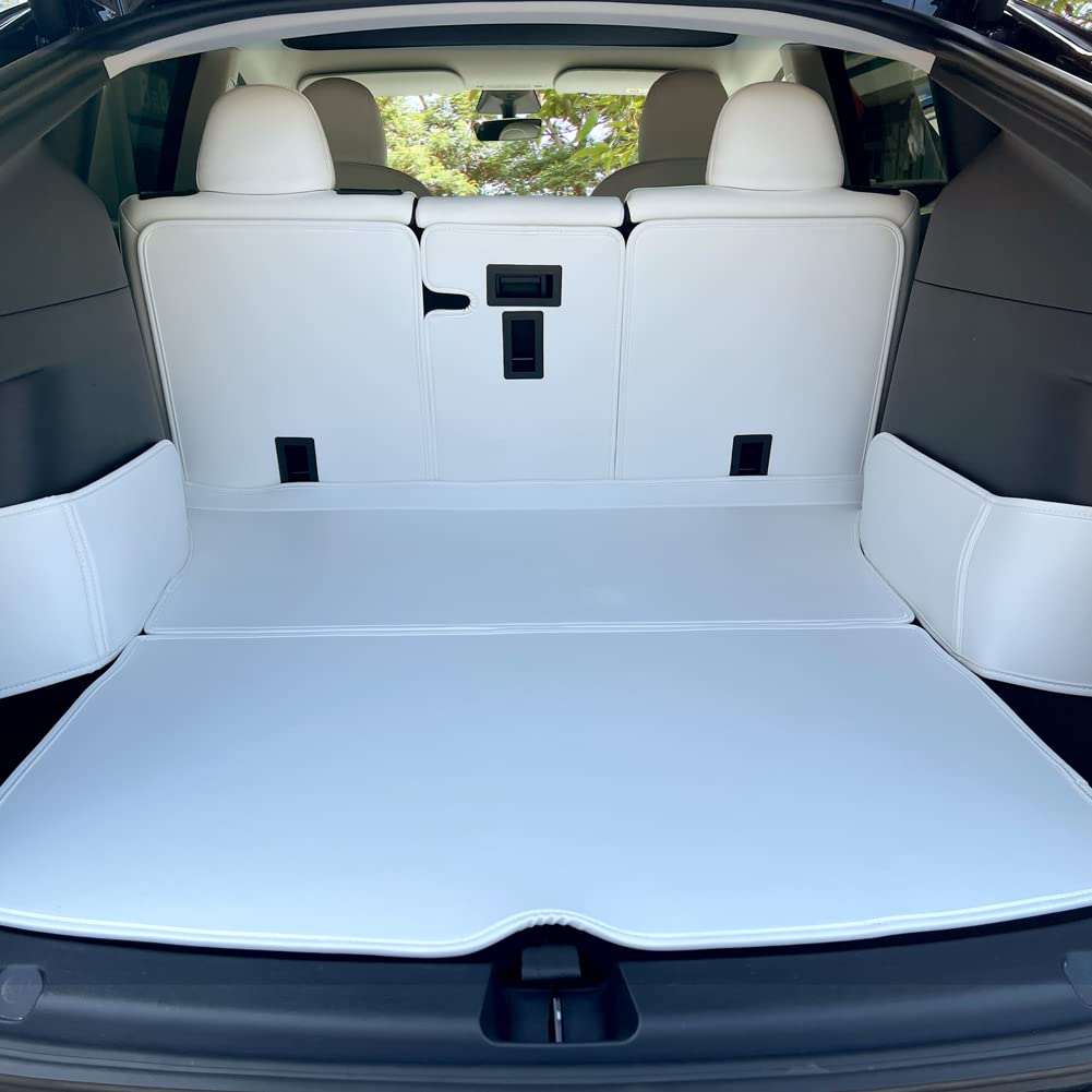 TESBEAUTY Cargo Liner Cargo-Matten für Tesla Model Y 5-Sitzer Kofferraummatten Fussmatten 7 Stück Al