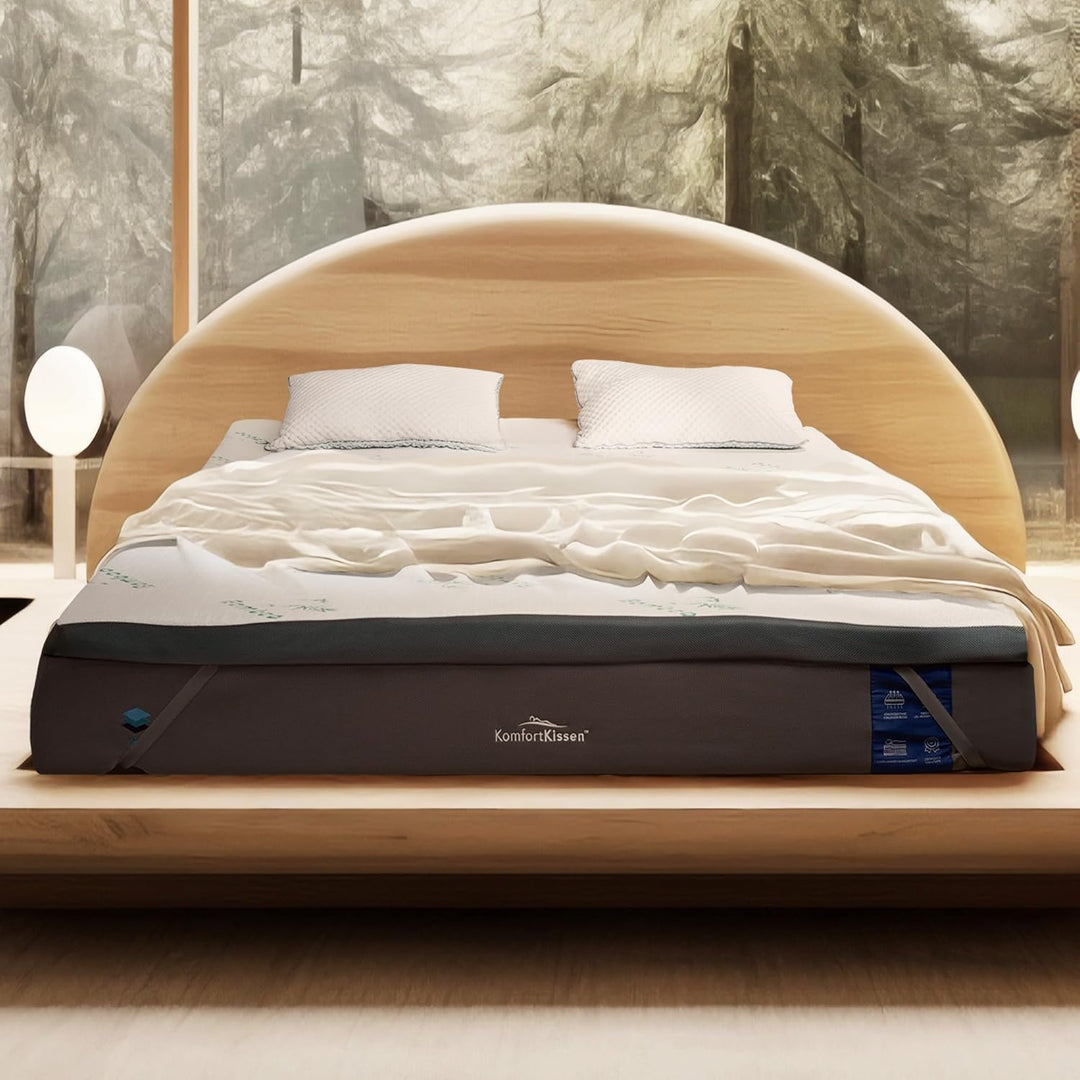 MKS.® Gel-Memory-Schaum Topper 90x200 cm H3, 7 cm Matratzentopper, atmungsaktive Komfortauflage mit
