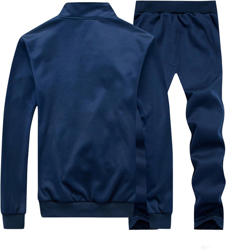 FTCayanz Trainingsanzug Herren Jogginganzug Langarm Reissverschluss Jogging Anzug Sweatshirt für Fre