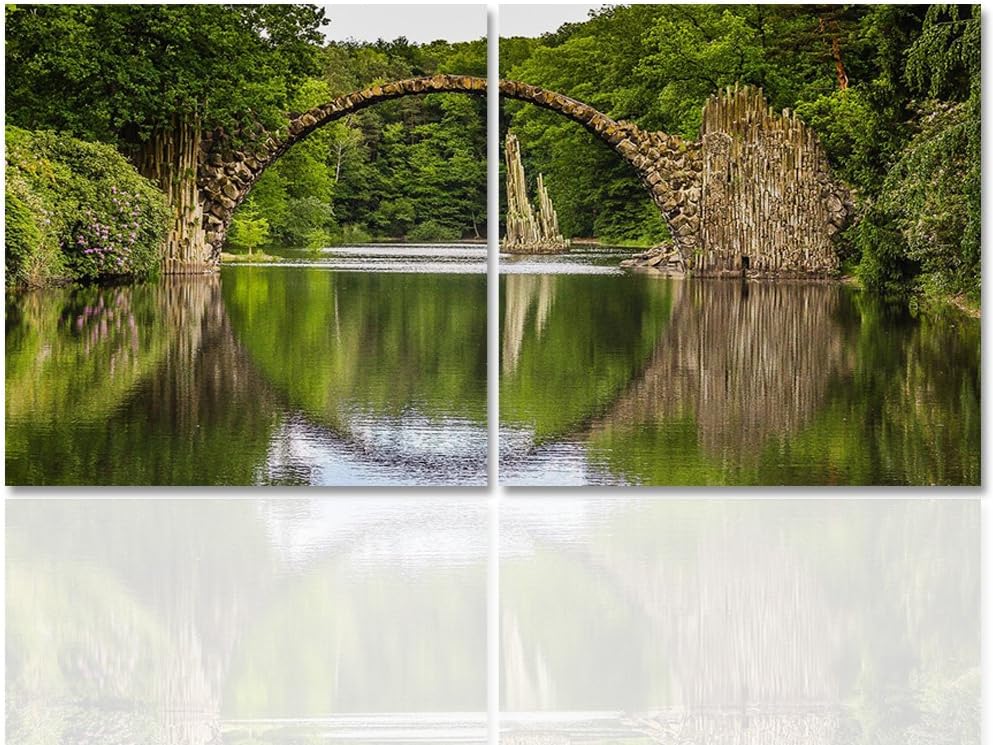 Feeby. Wandbilder - 2 Teile - 200x100 cm - quadratische Form Bilder Kunstdrucke Deko Panel SEE, NATU