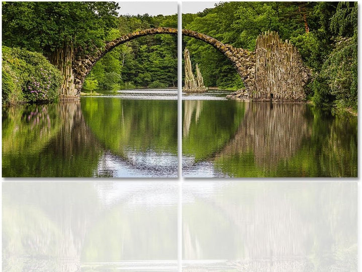 Feeby. Wandbilder - 2 Teile - 200x100 cm - quadratische Form Bilder Kunstdrucke Deko Panel SEE, NATU