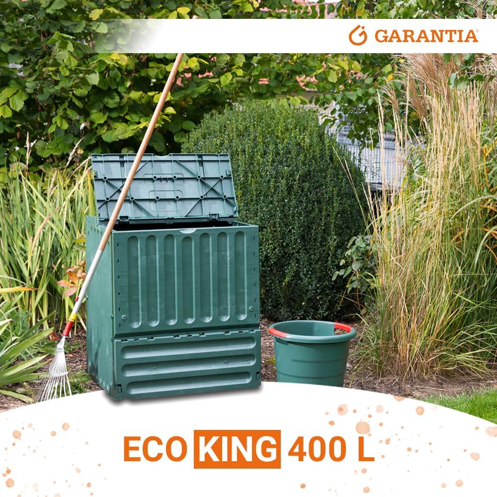 Garantia Geschlossener Schnell-Komposter 400 Liter: ECO-King, grün, aus 100% recyceltem PP, jetzt gü