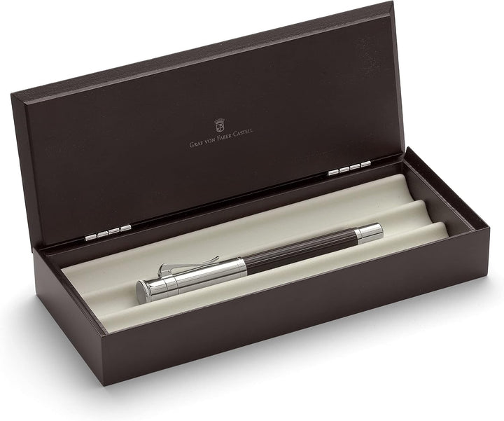 Graf von Faber-Castell - Tintenroller Classic Ebenholz | Schaft aus Ebenholz mit platinierten Metall