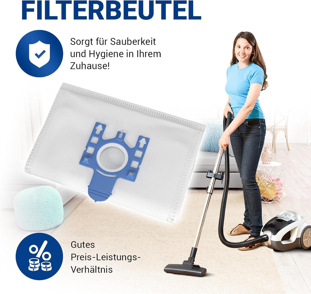 VIOKS Staubsauger Beutel SET20x Ersatz für Miele Staubsaugerbeutel 9917730 für s 8340 & Ersatz für M