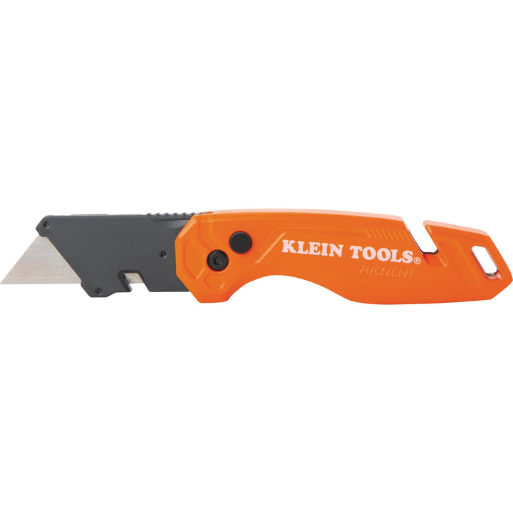 Klein Tools 44303 | Universalmesser klappbar mit Klingenaufbewahrung | Faltbares Teppichmesser mit S