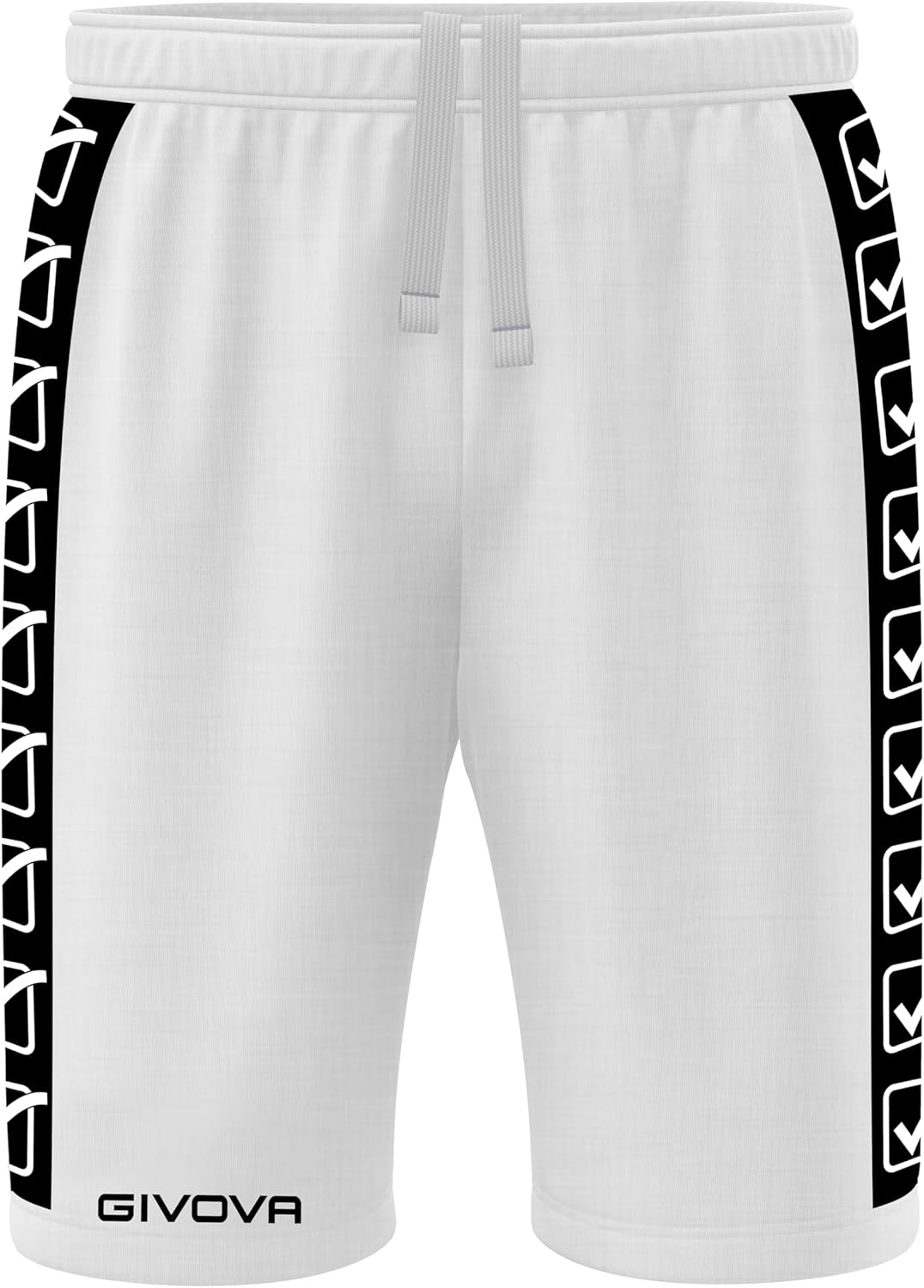Givova Herren Bermuda Terry Band Shorts, Weiss
