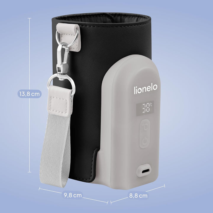 LIONELO Thermup Go Evo Tragbarer Babyflaschenwärmer, hält Flüssigkeiten warm, 5 Betriebstemperaturen