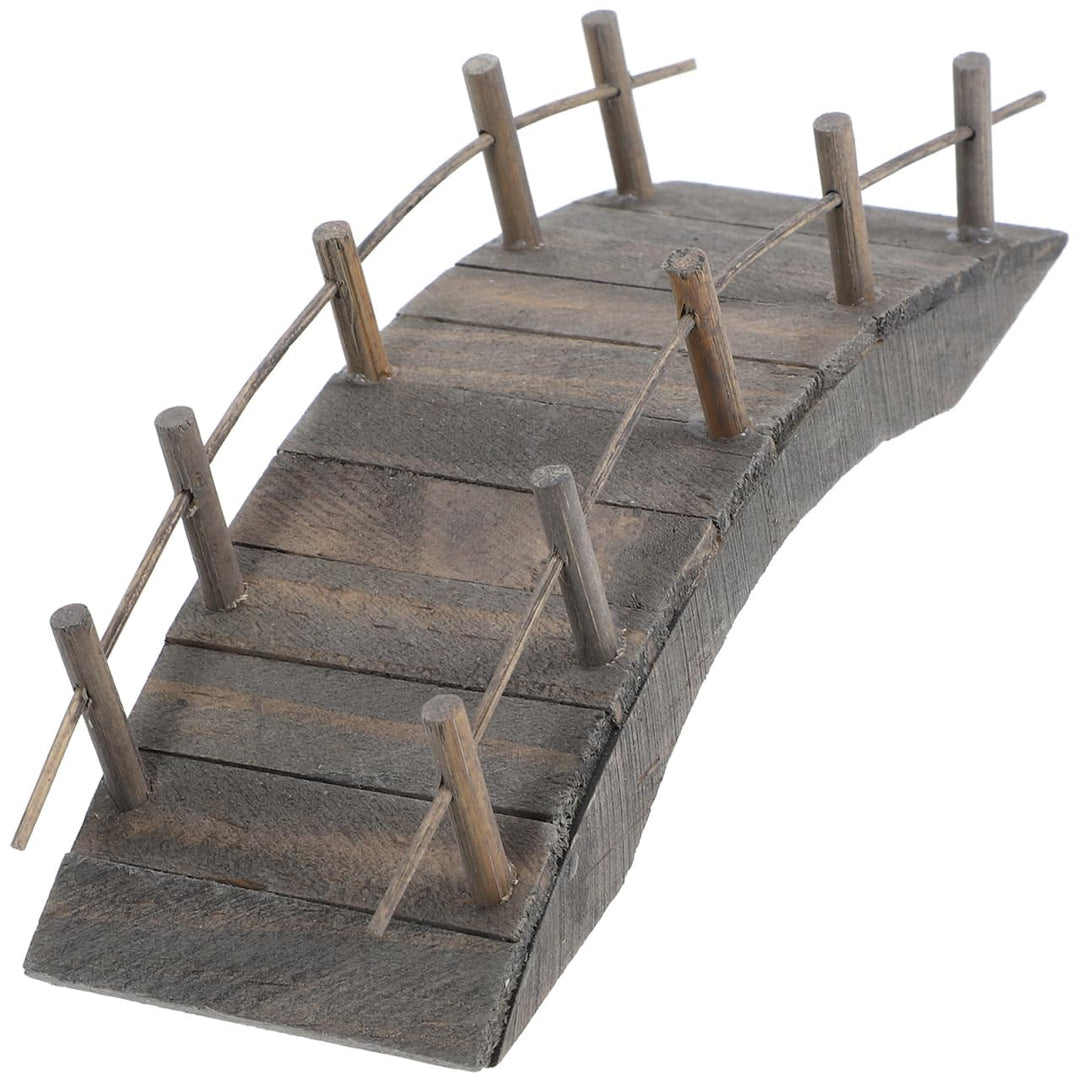CLISPEED Miniatur GartenbrüCke HolzbrüCke BogenbrüCke FüR Puppenhaus Deko Mikrolandschaft Bonsai Zub