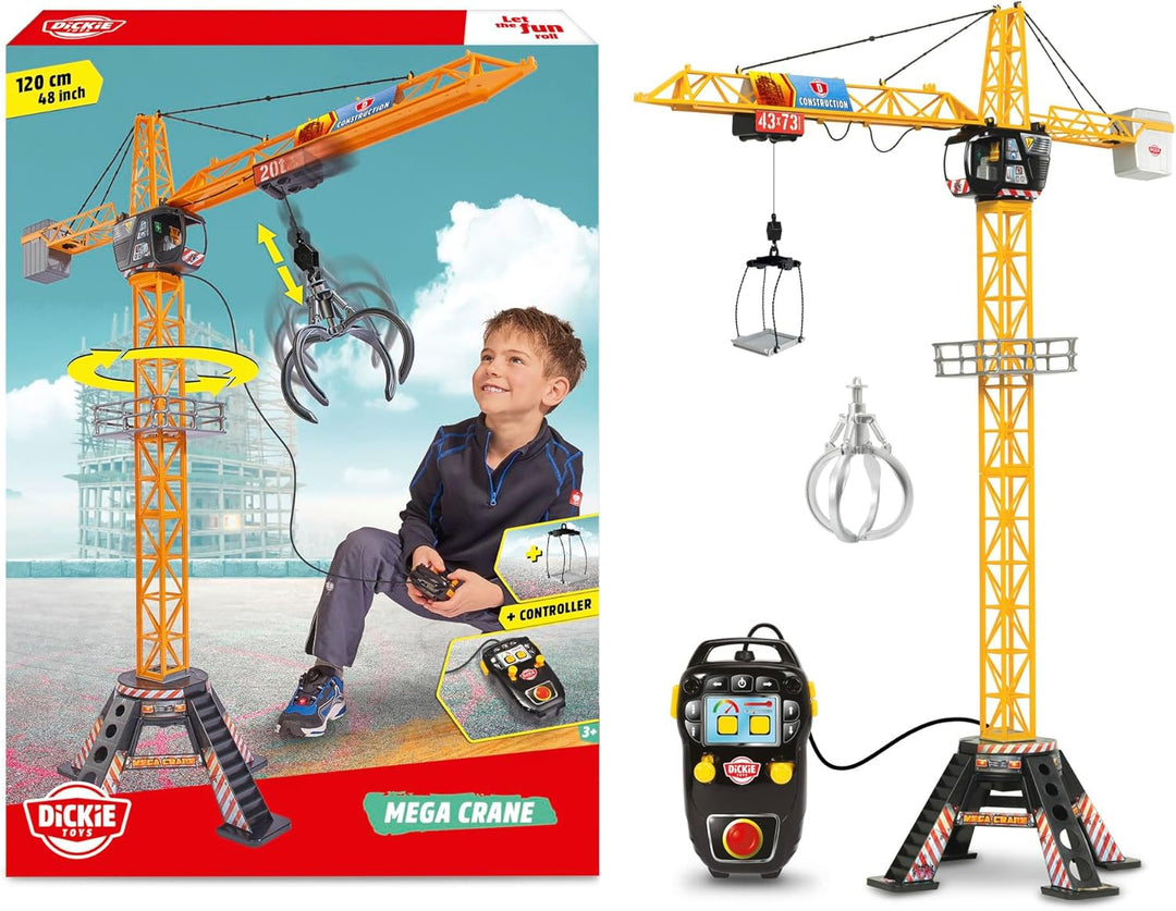 Next Page Dickie Toys 203462412 - Giant Crane, Kabelgesteuerter Kran, 120 cm hoch Giant Crane Single