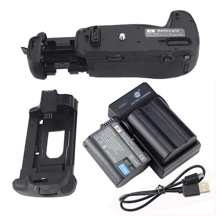 DSTE 2X EN-EL15 Batterie + USB Ladegerät with MB-D16 Batteriegriff Kompatibel für Nikon D750 DSLR Di