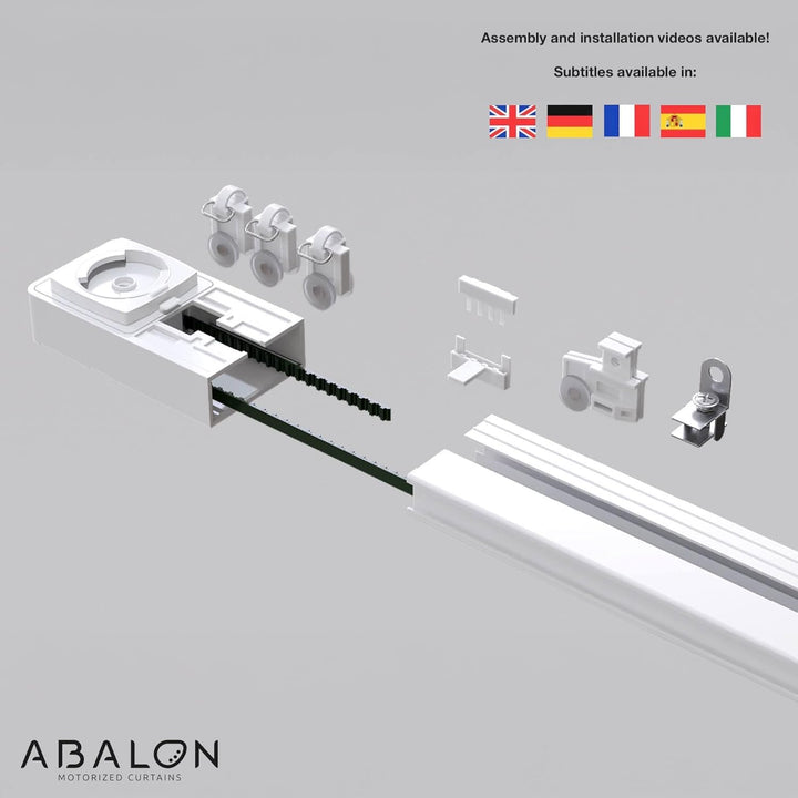 ABALON Elektrische Gardinenschiene, WLAN-Motor, kompatibel mit Alexa, Google Home und der Tuya Smart