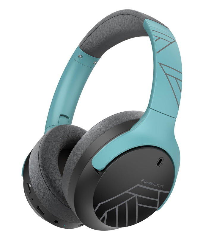 PowerLocus Bluetooth Kopfhörer Over Ear, 60 Std Spielzeit, Kopfhörer Kabellos mit 4 EQ-Modi, Hi-Fi S