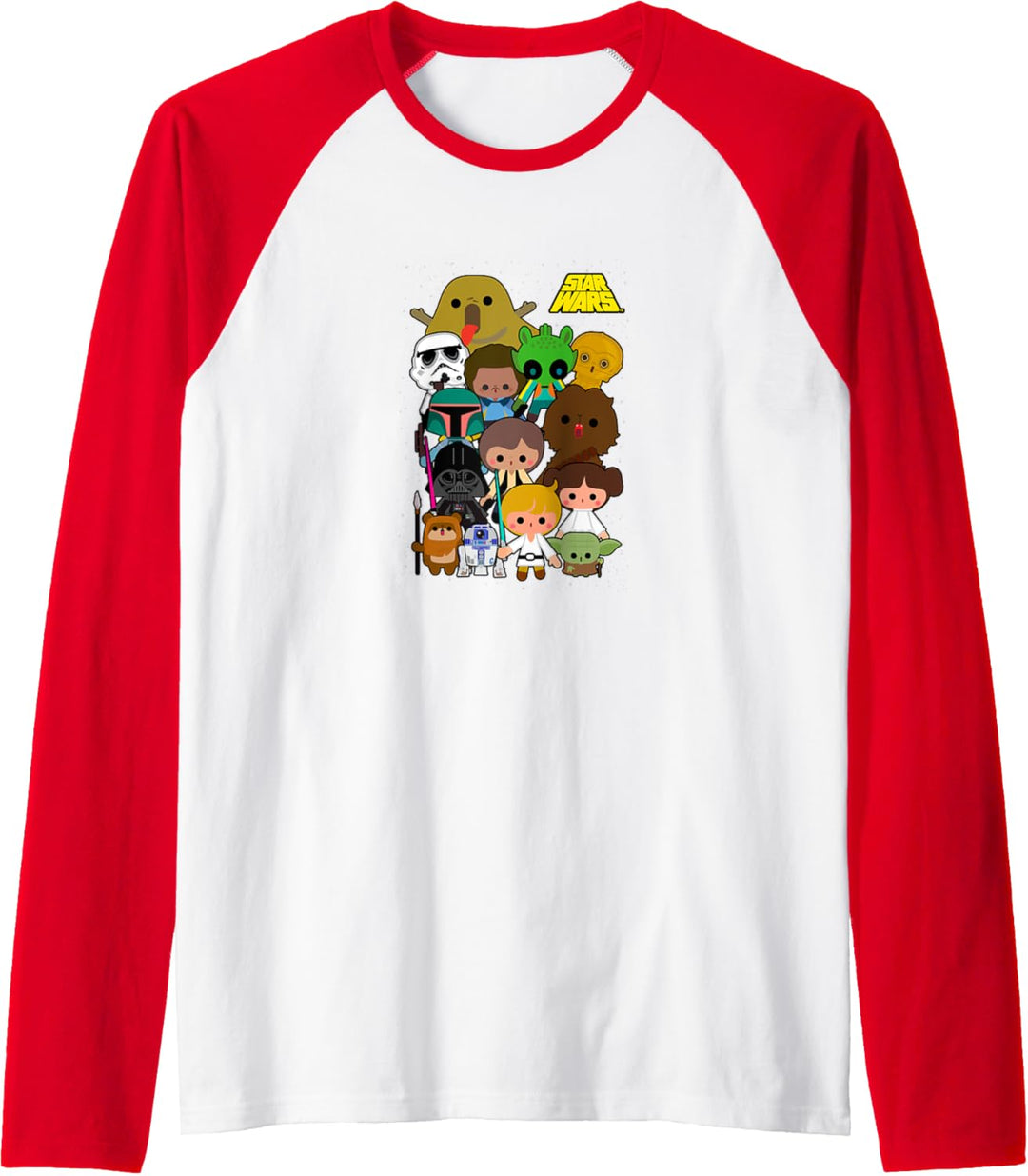 Star Wars Cute Cartoon Character Group Kawaii Raglan
