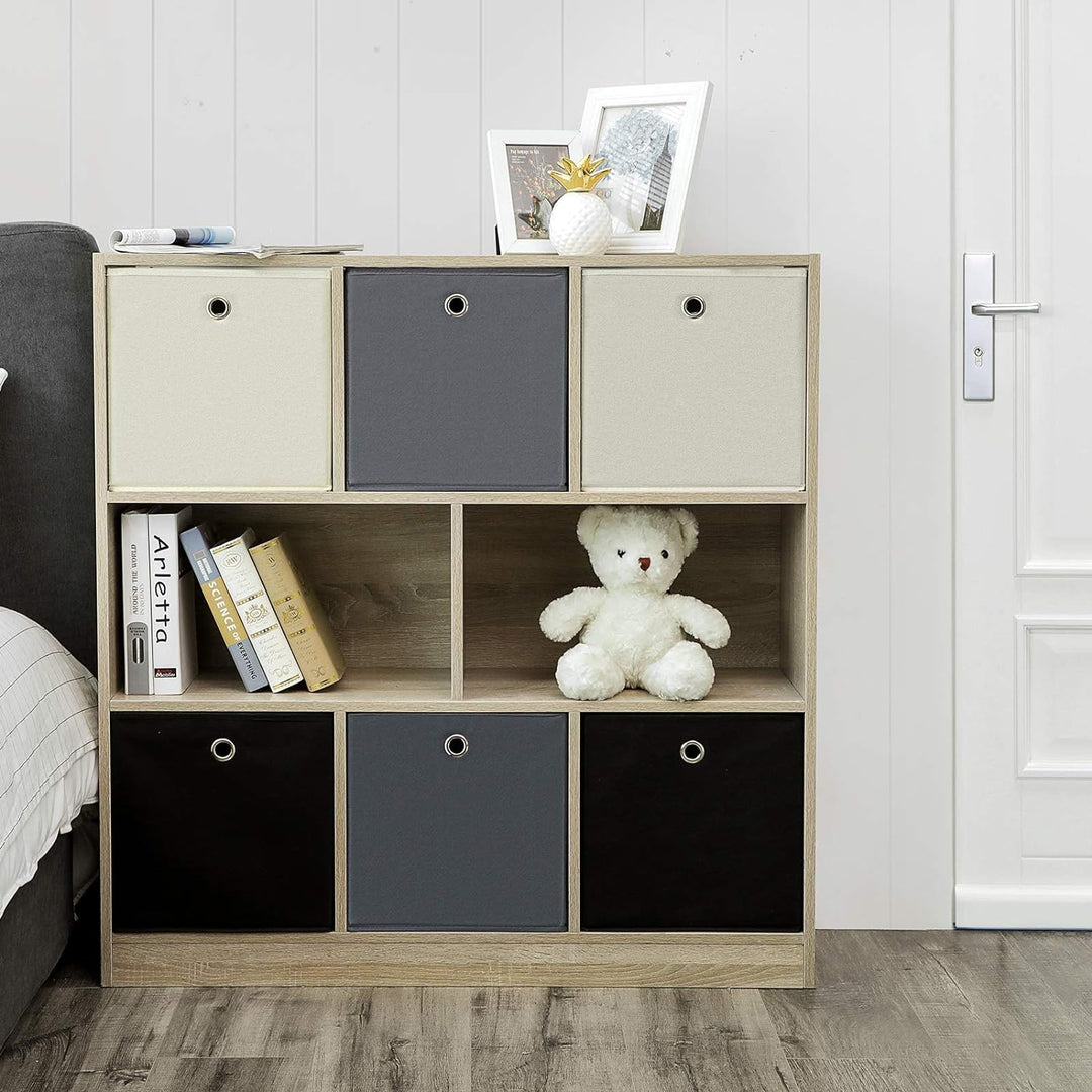 SONGMICS Aufbewahrungsbox, 6er Set, faltbare Stoffbox, Faltbox aus Vliesstoff, Würfel, Aufbewahrungs
