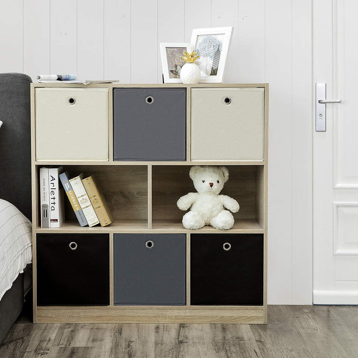 SONGMICS Aufbewahrungsbox, 6er Set, faltbare Stoffbox, Faltbox aus Vliesstoff, Würfel, Aufbewahrungs