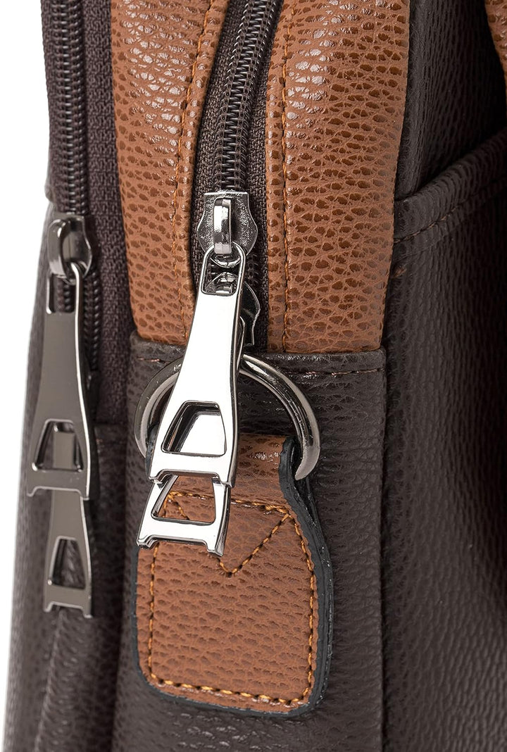 Redbridge Herren Schultertasche Messenger Bag Umhängetasche Kunstleder Braun, Braun