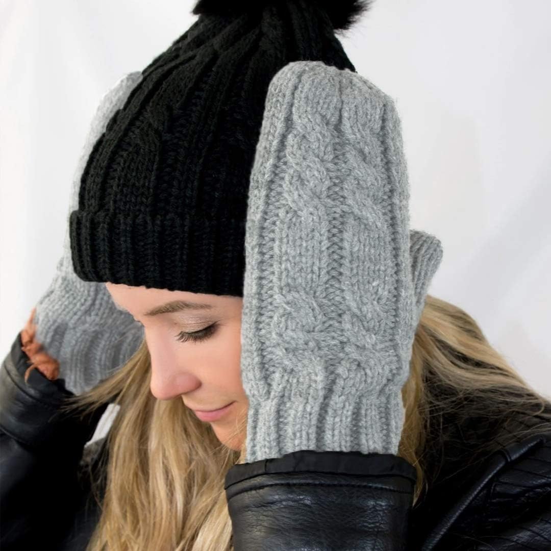 Isotoner Damen Winterfäustlinge Einheitsgrösse grau meliert, Einheitsgrösse grau meliert