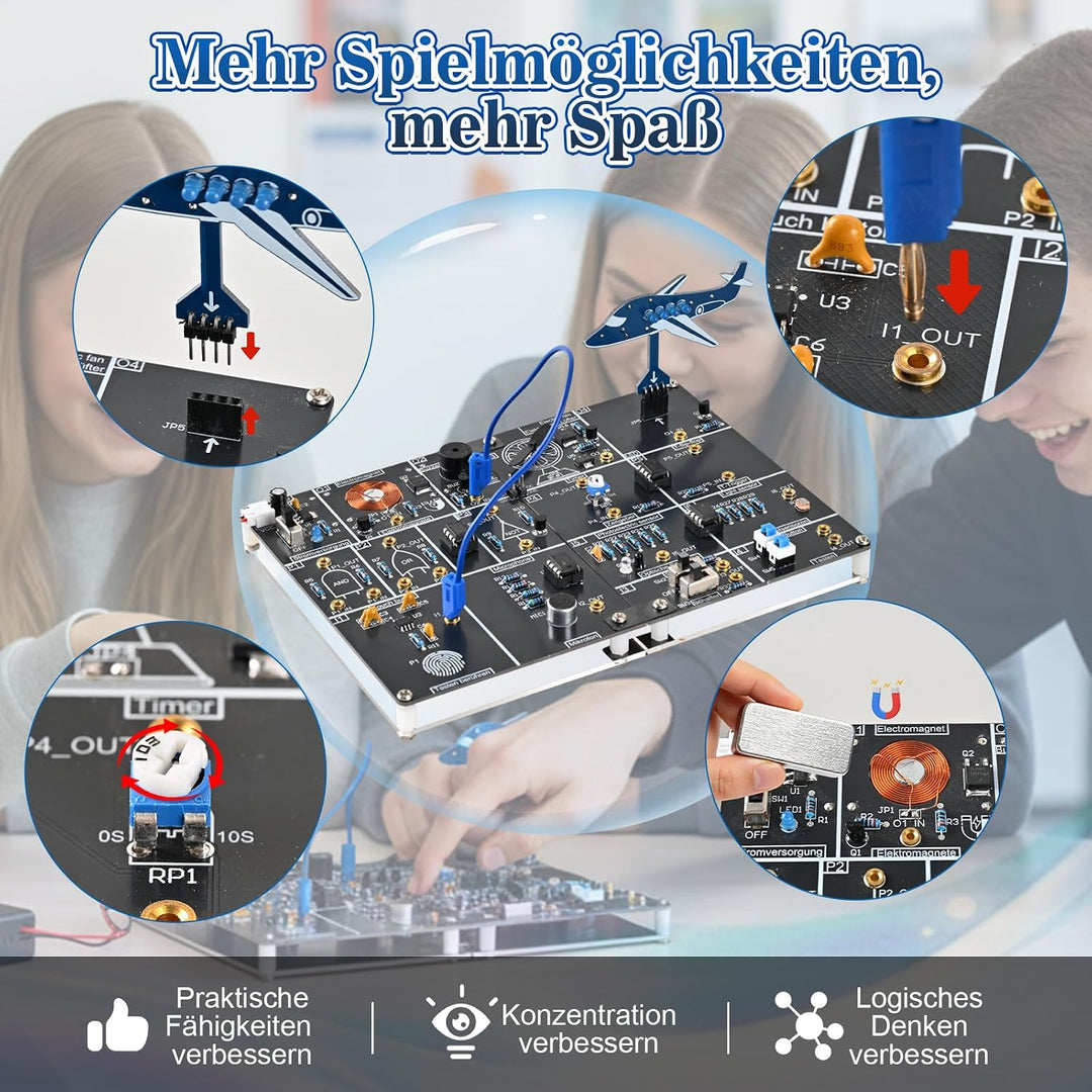 PEMENOL Digital Schaltungs Lern Löt Bausatz DIY Kit mit Lüfter&amp;LED-Lampe Multifunktional Elektronik