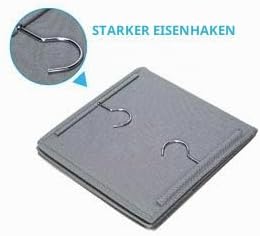 Hängeregal, 2er Set Hängeaufbewahrung mit 5 Fächern, Camping Schrankorganizer innen mit Metallrahmen