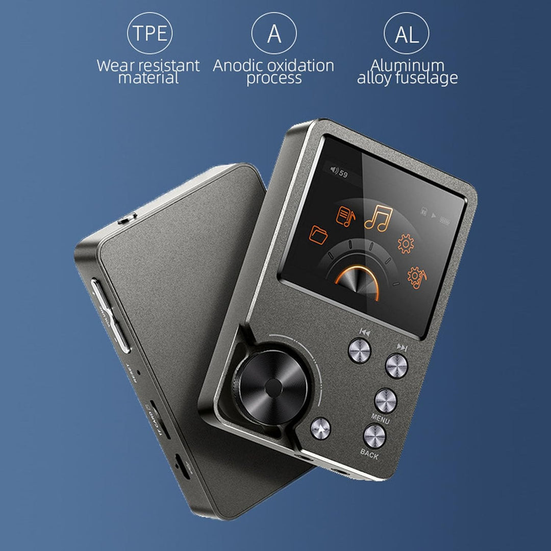 Hi Res MP3 Player, DSD 128 FLAC DAC Hochauflösender Verlustfreier Audio Player mit 64GB Speiche 2.0-