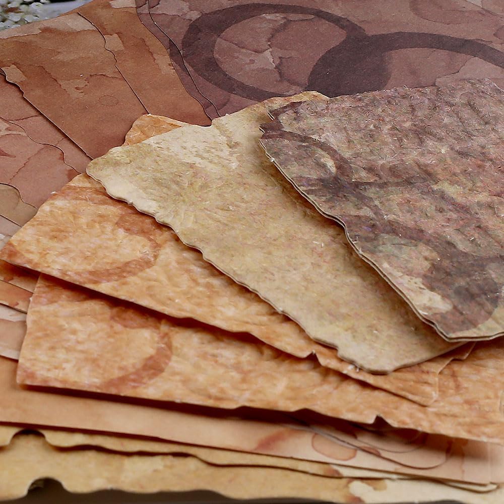 168 Blätter Scrapbook Papier Scrapbook Zubehör,Relief Vintage Papier Decoupage Papier Geprägt Strukt